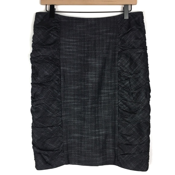 CARTONNIER Pencil Skirt Anthropologie Alluring Sway Ruched Minimalist Size 8 - Picture 1 of 10